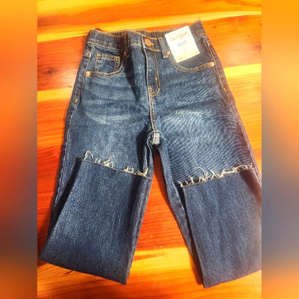 Cat & Jack High-Rise Straight Jeans. Extra Stretch 6x